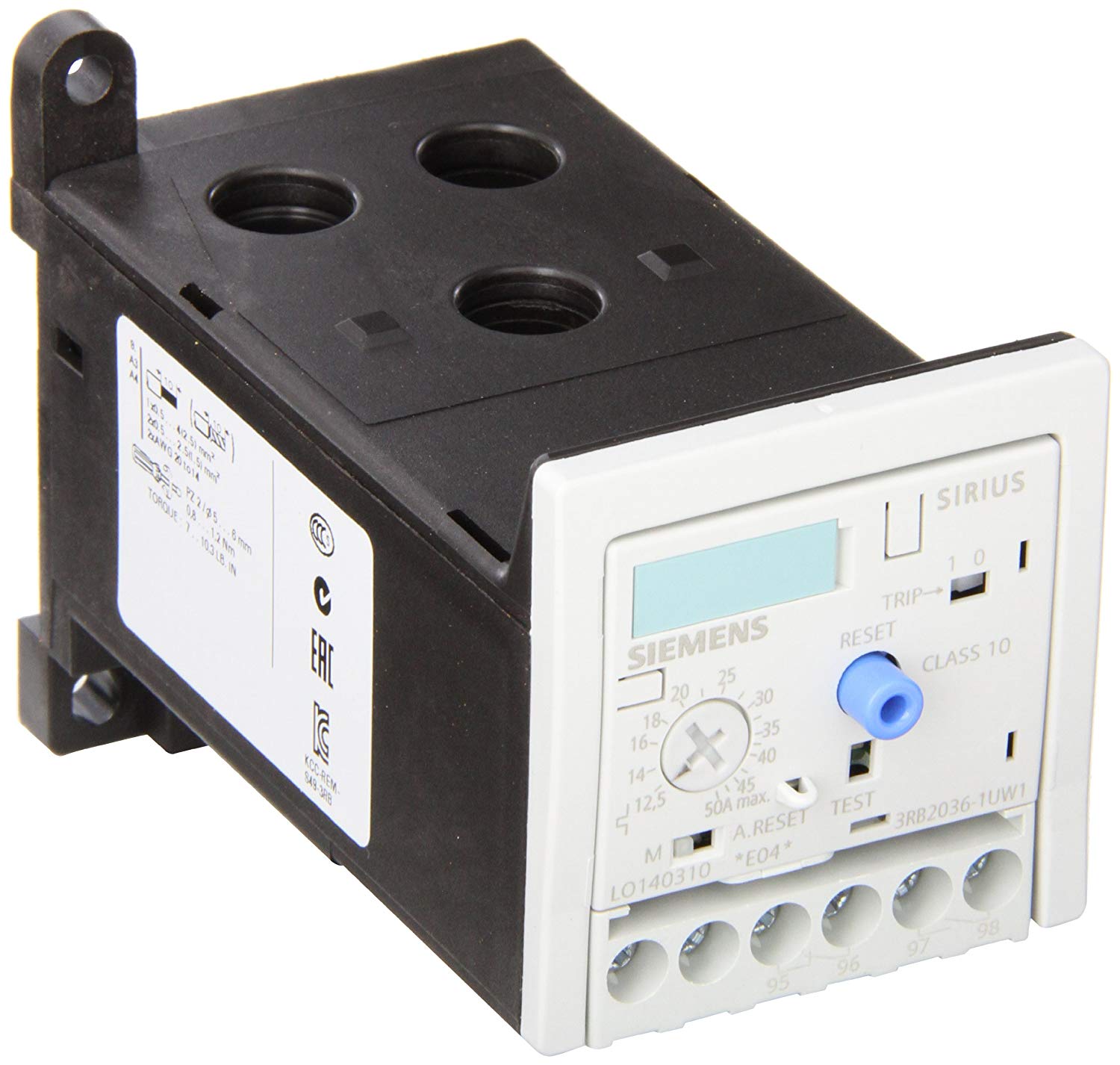 3RB20361UW1 Overload Relays Motor Starters Siemens Sirius