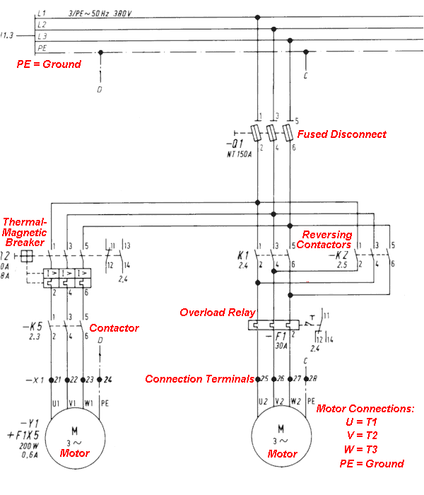 European Schematics – Control Parts Generator ATS Wiring-Diagram Control Parts